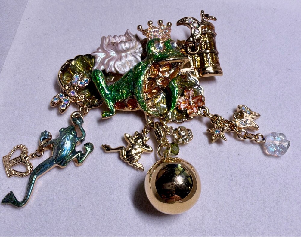 Kirks Folly Frog Prince Brooch